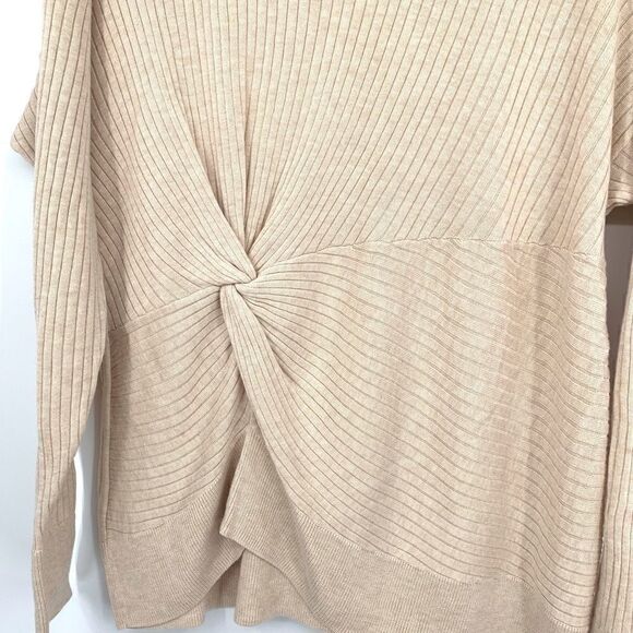 Something Navy Cream Front Twist Pullover Sweater - Picture 2 of 5